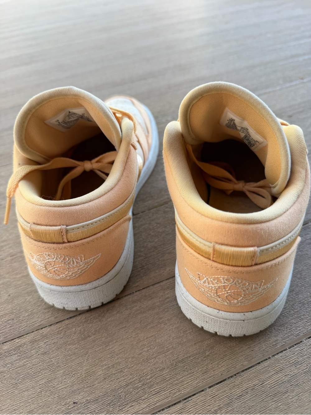 Nike Jordan one Light orange and Cream Low-Top Sneakers - Picture 6 of 9